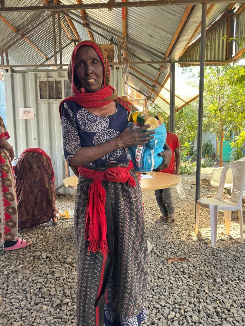 Woman holding a package